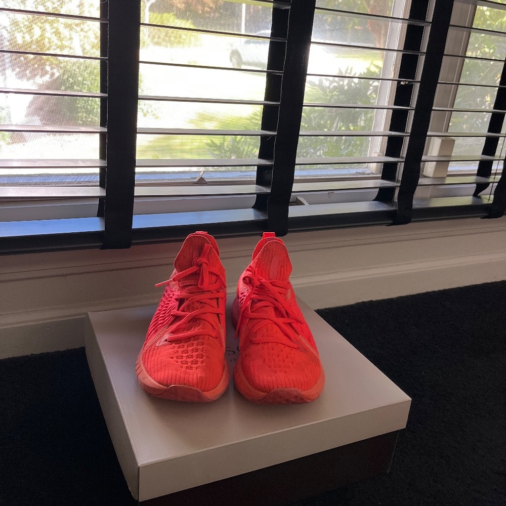 Women's Vibrant Orange Sneakers - Picture 2 of 4